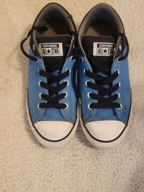 Blue And Black Converse Chuck Taylors Youth Size 6